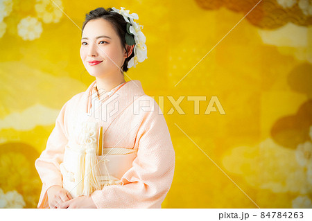 花嫁　色掛下　総絞り 84784263