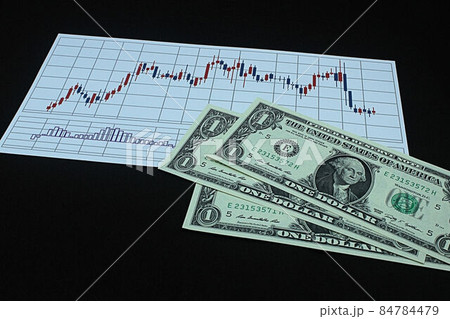 【為替・FX・株・ドル円・ビットコインなどに関する記事のサムネイルに】一ドル札三枚とチャート 【為替・FX・株・ドル円・ビットコインなどに関する記事のサムネイルに】一ドル札三枚とチャート 84784479