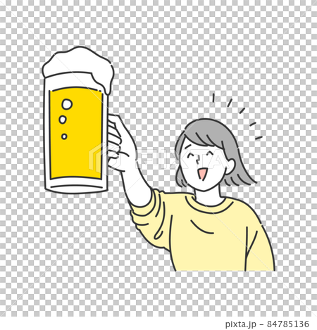 婦女多士的例證用啤酒 84785136