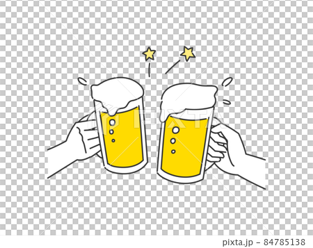 圖像插圖與啤酒吐司 84785138