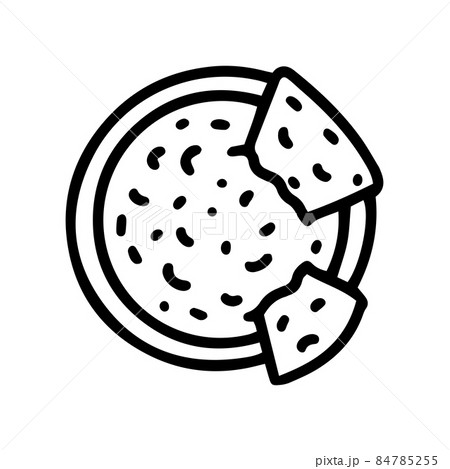 salsa sauce line vector doodle simple icon 84785255