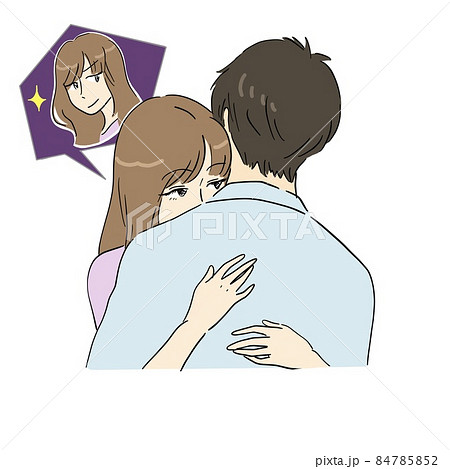 抱きしめあう男女のカップル 悪い女 抱きしめあう男女のカップル 悪い女 84785852