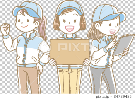 女工插圖，3 件套 84789485