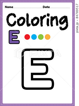 My Letter E Coloring Page  Letter e activities, Alphabet coloring