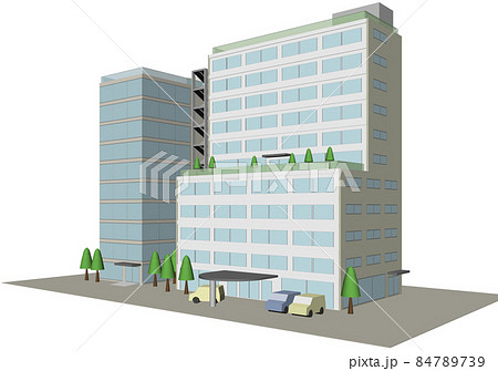 2棟の都市型ビルディングのイラスト素材 2棟の都市型ビルディングのイラスト素材