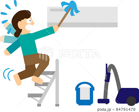 大掃除中の転倒事故のイメージ 84791470