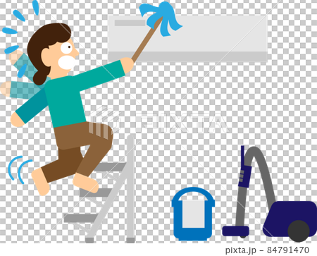 大掃除中の転倒事故のイメージ 84791470