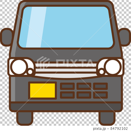 從前面看到的黑色輕型卡車 84792102