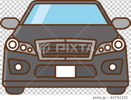 從前面看的黑色豪華轎車轎車類型 84792103