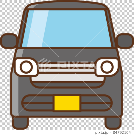 從前面看的黑色高大貨車型微型車輛 84792104