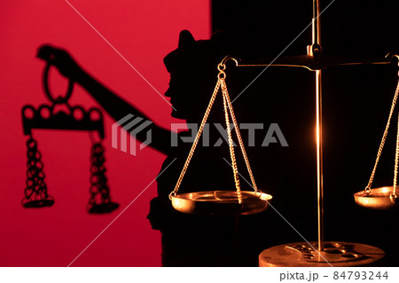 Legal law concept image Scales of Justice and case books on desk. Legal law concept image Scales of Justice and case books on desk. 84793244