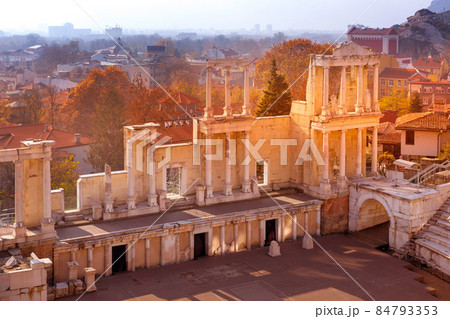 Plovdiv, Bulgaria, ancient roman amphitheatre Plovdiv, Bulgaria, ancient roman amphitheatre 84793353