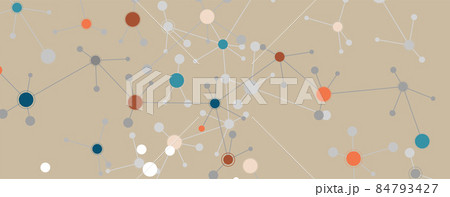 Neural network concept. Connected cells with links. High technology process. Abstract background 84793427