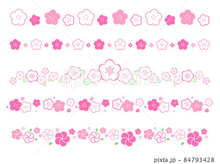 梅の花のライン 84793428