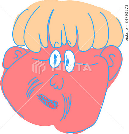 ブサイクなおじさんおばさんの顔 面白い 手描き 84793573