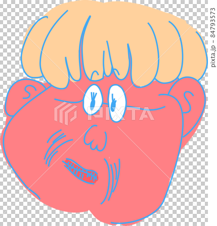 ブサイクなおじさんおばさんの顔 面白い 手描き 84793573