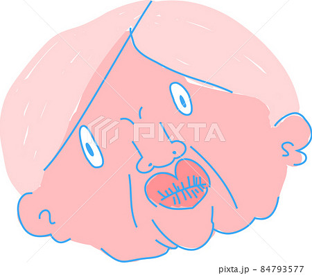ブサイクなおじさんおばさんの顔 面白い 手描き 84793577