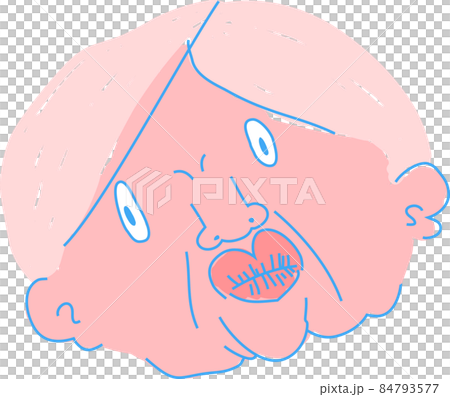 ブサイクなおじさんおばさんの顔 面白い 手描き 84793577