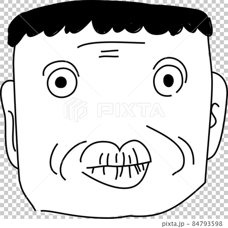 ブサイクなおじさんおばさんの顔 面白い 手描きのイラスト素材 ブサイクなおじさんおばさんの顔 面白い 手描きのイラスト素材