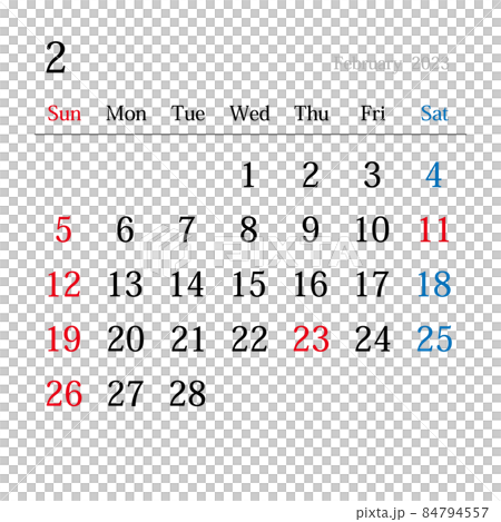 2023 年 2 月,日本日曆 2023 年 2 月,日本日曆 84794557