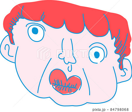 不揃いな人間の顔 独特 手描き 不揃いな人間の顔 独特 手描き 84798068