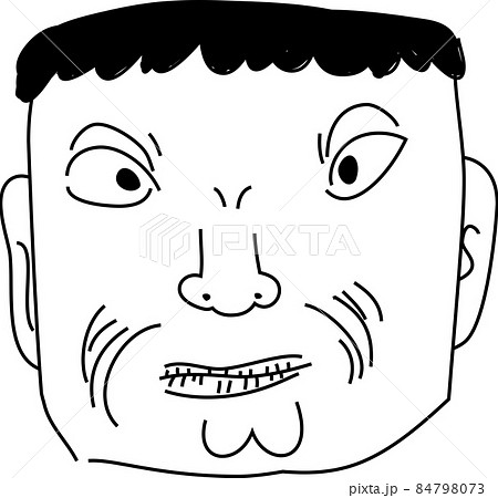不揃いな人間の顔 独特 手描き 不揃いな人間の顔 独特 手描き 84798073