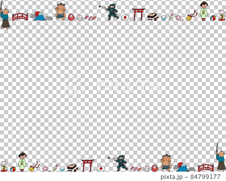 Clear main line Japanese frame - Stock Illustration [84799177] - PIXTA
