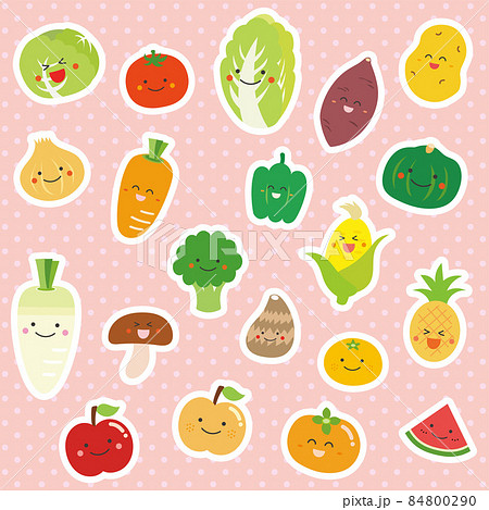 野菜　果物　キャラクターセット 84800290