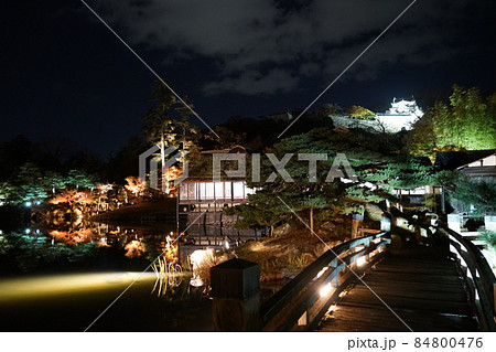 玄宮園 国の特別史跡 臨池閣 国宝天守閣 紅葉 玄宮園 国の特別史跡 臨池閣 国宝天守閣 紅葉 84800476