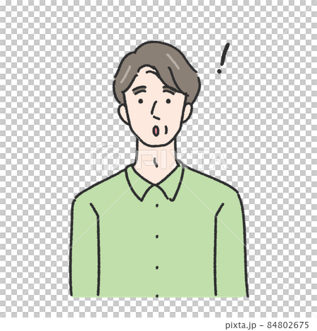 Illustration of a middle-aged man with a convincing expression Illustration of a middle-aged man with a convincing expression 84802675