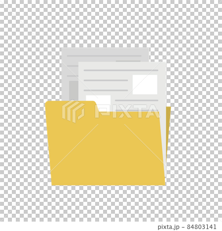 フォルダに入った書類のイラスト 84803141