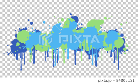 飛びはねたインクが垂れたイラスト 飛び散ったペンキの背景 16 9のイラスト素材