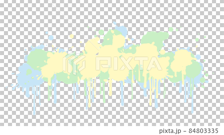 飛びはねたインクが垂れたイラスト_飛び散ったペンキの背景_16:9 84803335