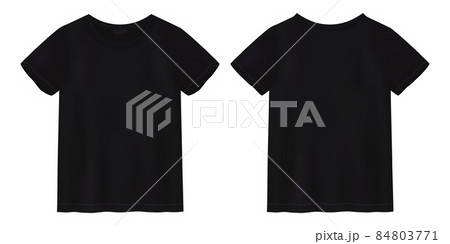 Unisex black t shirt mock up. T-shirt design template. 84803771