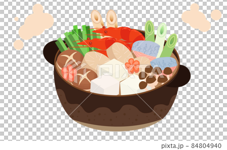 Pot illustration material with shrimp 84804940