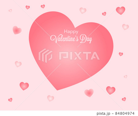 wallpaper with a big heart and in the center the words happy Valentine's day surrounded by pink hearts, with copy space wallpaper with a big heart and in the center the words happy Valentine's day surrounded by pink hearts, with copy space 84804974