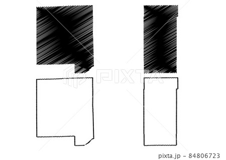 DeKalb and DuPage County, Illinois (U.S. county, United States of America, USA, U.S., US) map vector illustration, scribble sketch DeKalb and DuPage map 84806723