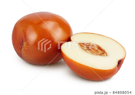 jujube or chinese date isolated on white background with clipping path and full depth of field 84808054