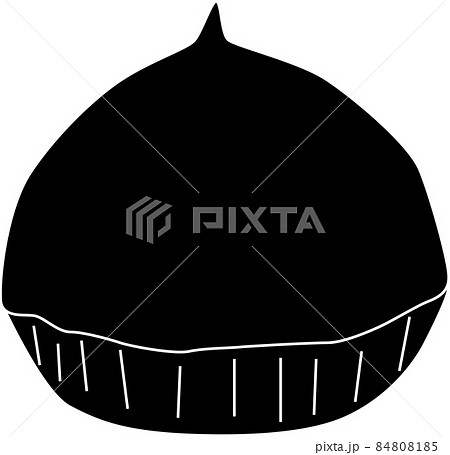 栗のシルエット素材 84808185