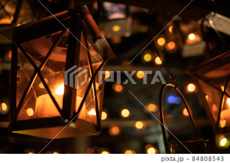 Small Lantern Lights Use Decoration Lighting Stock Photo 141249535