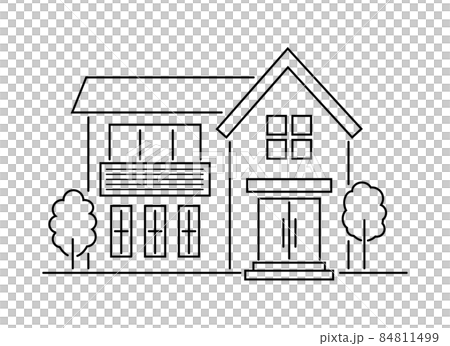 手描き風・住宅のベクターイラスト 84811499