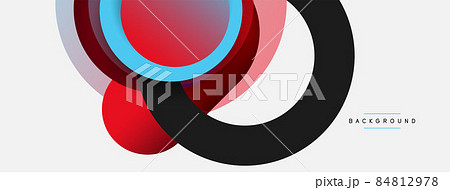 Circle and round shapes abstract background. Vector illustration for wallpaper banner background or landing page Circle and round shapes abstract background. Vector illustration for wallpaper banner background or landing page 84812978