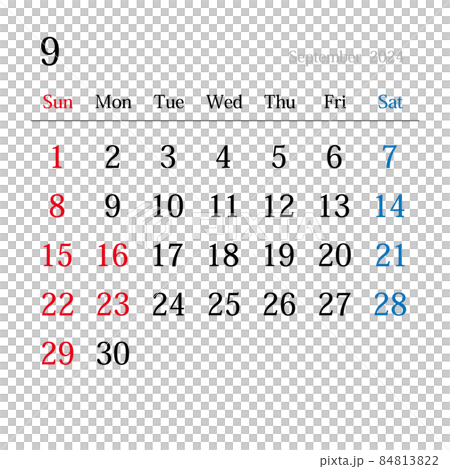 2024 年 9 月,日本日曆 2024 年 9 月,日本日曆 84813822