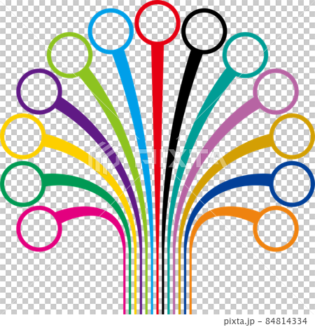 樹狀分支的顏色編碼圖表 84814334