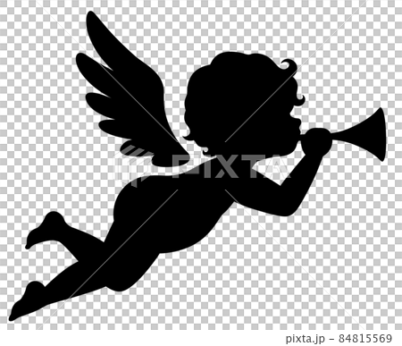 恋のキューピット　シルエットイラスト2 84815569