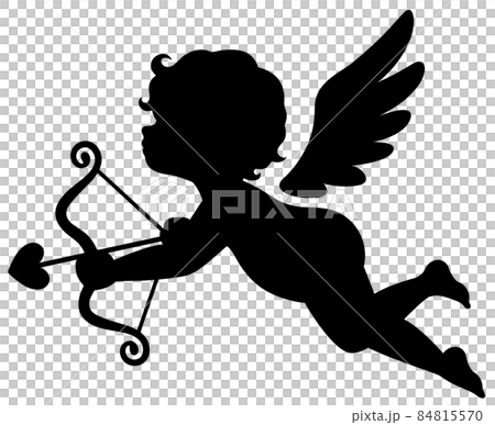 恋のキューピット　シルエットイラスト3 84815570