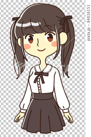 量産型女子 イラスト素材のイラスト素材