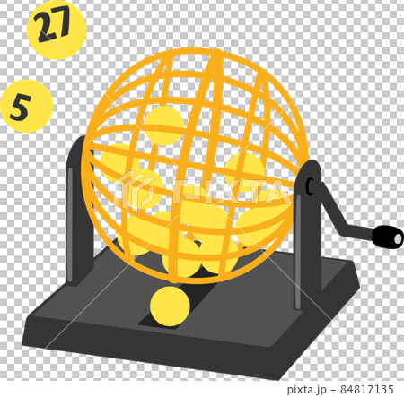 Bingo machine and ball with numbers 84817135