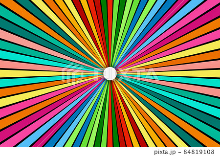 カラフルな集中線 カラフルな集中線 84819108