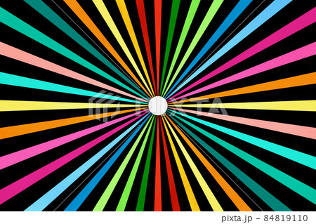 カラフルな集中線 84819110